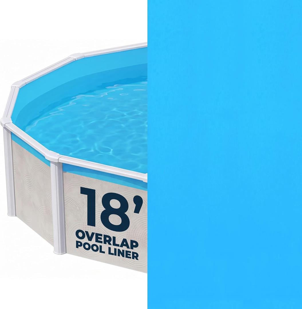 Blue 18-ft Round Standard Gauge Overlap Liner - 48/54-in