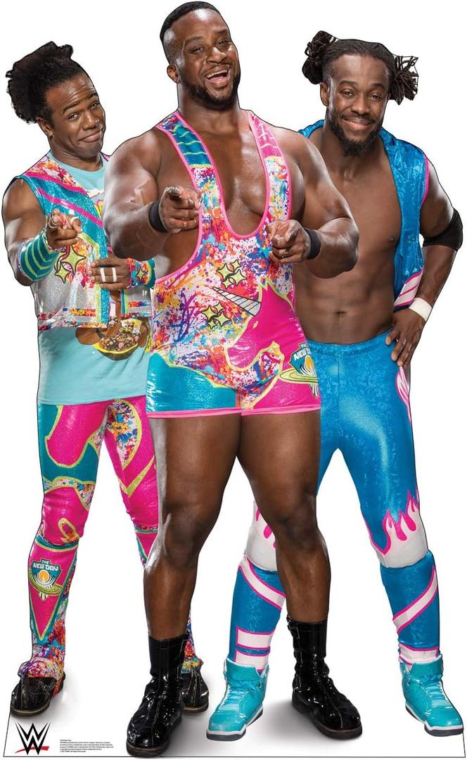 Cardboard People New Day - Big E, Kofi and Xavier - Life Size Cardboard Cutout Standup - WWE, One Size