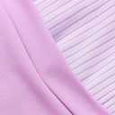 Girl's 2 Piece Outfits Cute Pearl Ribbed Knit Ruffle Short Sleeve T Shirt and Wrap Skorts Set (Pink)