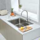 Silicone Bathroom Soap Dishes with Drain Spout-Bathroom and Kitchen Sink Organizer,Sponge Holder,Dish Soap Tray,Perfect for Dispenser,Scrubber,Bottle,Cup on Sink or Counter-White 12"4"