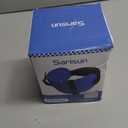 Travel Pillows for Airplanes, Airplane Pillow with 3D Eye Mask for Sleeping, 360° Support Headrest for Long Flight, Road Trip, Stop Bobblehead Travel Essential Airplane Sleep Head Strap, Blue