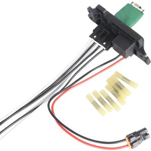 HVAC Blower Motor Resistor Kit with Harness Compatible with The Following Models: 2003-2006 Chevy Silverado Tahoe Suburban Avalanche GMC Sierra Yukon Cadillac Escalade, Replaces 89019088