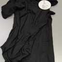 ANRABESS Women Long Sleeve Crew Neck Bodysuits Top 2025 Fall Slim Fit Ribbed Knit Soft Basic Tee Shirts Black Medium