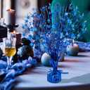 Crowye 3 Pieces Metallic Foil Spray Centerpiece Birthday Table Decoration Star Burst Centerpieces Graduation Table Decor for Birthday 2026 Party Holiday(Blue)