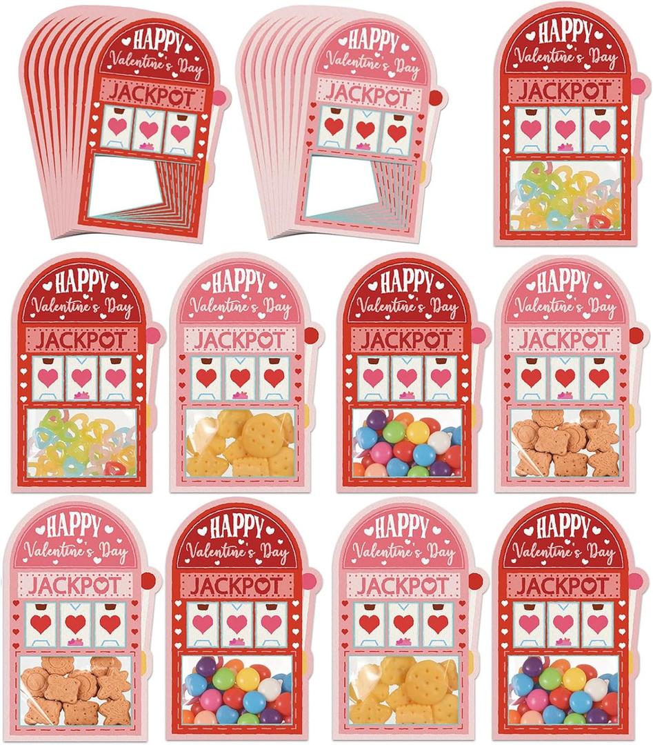 4 x 50 Pack Valentines Day Cards for School Funny Class Exchange Cards Bulk with Clear Treat Bags and Self Adhesive Tape Happy Valentines Party Favor for School Classroom Classmates Parents Teachers Gifts