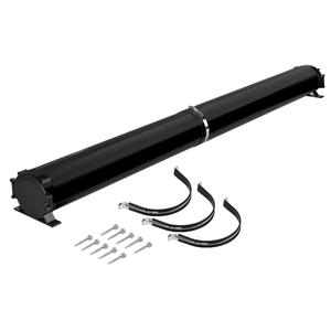 Touri RV Adjustable EZ Hose Carrier TR5094BK with Door Cap and Mounting Screws, 50''-94'', Black, 3 Mounting Tabs Included, Missing Hardware