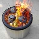 2pcs Refractory Materials Fireproof Imitated Human Fire Pit Skulls Gas Log for NG, LP Wood Fireplace, Firepit, Campfire, Halloween Decor, BBQ