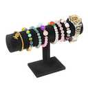 TENINYU Hovering T-Bar Bracelet Necklace Earring Bangle Pendants Anklet Tower Watch Key Jewelry Display Stand Home Organization for Women & Men (Black Velvet)