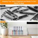 96-Slots Acrylic Pen Holder,2-Tier Pen Display Stand for Craft Shows,12mm Beadable Pens Stand Paint Brush Holder Pencil Organizer Makeup Brush Rack Art Brush Organizer for School Classroom Supplies