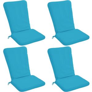 Adirondack Chair Cushion Set of 4-18''x18'' Seat & 18''x27'' Back, Outdoor Rocking Chair Cushions with Waterproof, Fade-Resistant, Removable & Machine-Washable Covers, Teal