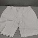 PLEPAN Men's Slim Fit Stretch Dress Shorts 7" Lightweight Skinny Casual with Expandable Waist Summer Shorts (White, M)