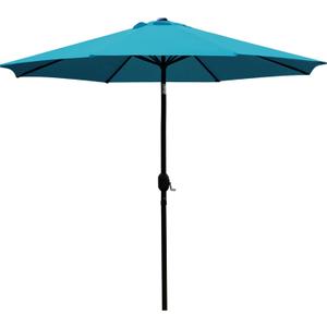 Sunnyglade 9' Patio Umbrella Outdoor Table Umbrella with 8 Sturdy Ribs (Teal Blue), 9 feet diameter, 40mm pole length