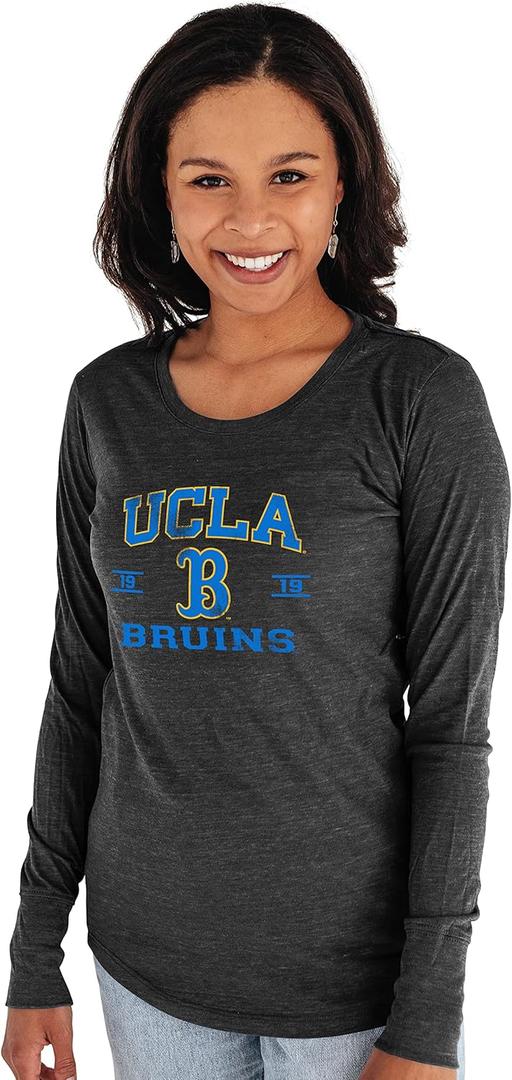 Blue 84 Women's Long Sleeve T Shirt Tri-Blend Mascot (Large)