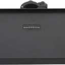 Pomya Microphone Stand Tray, ABS Black Modern Style, For Stage & Control Room, Holds Mic & Phone, 6.5x8.66in, 0.59-1.18in Clamp