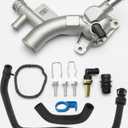 Aluminum Engine Coolant Housing Water Outlet Kit with Inlet Hose and Oil Cooler Hose Compatible with 2011-2021 Chevy Cruze Sonic Trax, Buick Encore 1.4L Replaces 25193922, 902-846, 13251447, 55596898