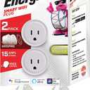 Energizer Connect Smart WiFi Plug 2 Pack, Mobile Connect App Enabled, Voice Controlled, Alexa, Echo, Siri, Hey Google Enabled, No Hub Required, Mini Outlet 15-Watt, 2.4GHz, ETL & FCC Certified