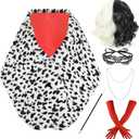 Women's Halloween Cosplay Costume Cape with Accessory Set for Themed Parties Dress Up (61 inches)