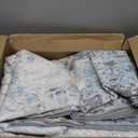 Living Room Area Rugs - 8'x10' Abstract Large Soft Indoor Washable Rug Neutral Modern Low Pile Carpet for Bedroom Dining Room Farmhouse Home Office - Grey Blue