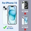 4 x Case for iPhone 15Case Non-Yellowing Full Body Screen Camera Shockproof Phone Bumper Cover, 6.1 Inch Phone Case Anti-Scratch Clear