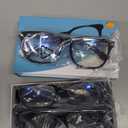3 Pack Progressive Multifocus Reading Glasses for Men Women Blue Light Blocking Spring Hinges Computer Readers (3 Black,1.50)