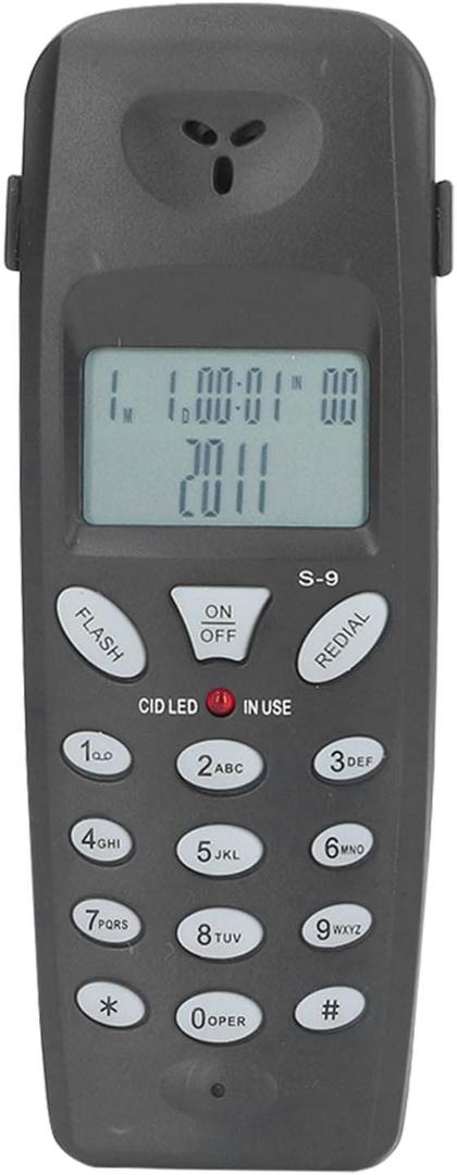 Corded Phone, FSK DTMF 16 Bit LCD Display Wired Telephone with Redial Pause Function, Big Button Caller ID Landline for Home Office Hotel
