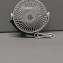 Magnetic Cruise Fan with 12000mAh Battery - Portable Cabin Air Circulator, 3-Speed LED Desk Fan with Timer, Power Bank & Ceiling/Wall Mount, Cruise Ship Approved for Travel (White)