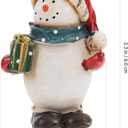 NUOBESTY Resin Snowman Figurine for Home Indoor Table Christmas Decoration