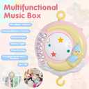 BOBXIN Baby Musical Crib Mobile for Bassinet with Projector and Night Light,150 Music,Timing Function,Take Along Mobile Musical Box and Rattle,Toy for Newborn Girls Boys