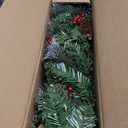 National Tree Company 9 ft Pre-Lit Crestwood Spruce Artificial Christmas Garland, Christmas Decoration with Glitter, Pinecones, Red Berries, 50 Clear Lights, 180 Tips, Green