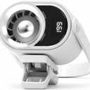Portable Clip On Fan with Digital Display, Rechargeable Battery Operated Small Desk Fan with Strong Airflow, Ultra-Quiet 360 Rotatable Personal Cooling Fan for Camping, Stroller, Golf Cart, Bedside