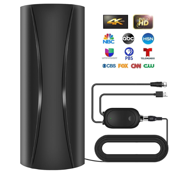 3000+ Miles Range TV Antenna, Strongest Digital TV Antenna Indoor Outdoor with Amplifier Signal Booster, HD Antenna for Local Channels for Smart TV and Old TVs38ft Long Coax Cable