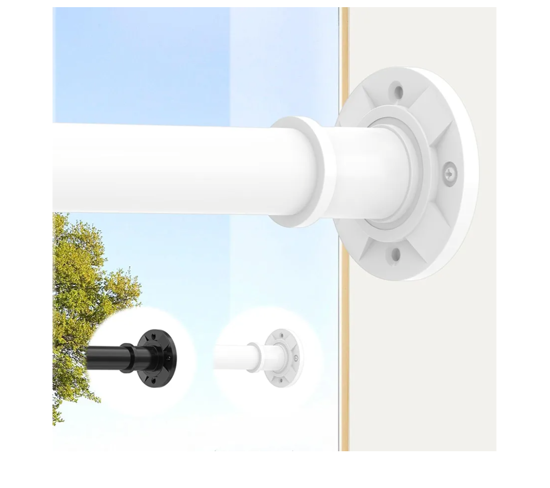 Outdoor Tension Rods for Patio White Extra Tension Curtain Rod 31124 inLong Curtain Rods Adjustable Heavy Duty Tension Rod for Bathroom Window No Drilling Never Rust Non Slip