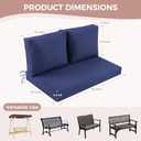 Outdoor Loveseat Cushions Waterproof, 46264 Inch, Fade Resistant Patio Loveseat Cushions for Outdoor Furniture, Outdoor Couch Cushions Set for Bench, Wicker Furniture, Swing, Navy Blue