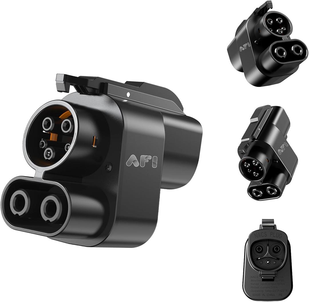 AFI | NACS to CCS1 Adapter for Tesla Superchargers  500A 1000V DC Fast Charging, Compatible with Ford, Rivian, GM, Polestar, Volvo EVs  Level 3 Charging, Plug & Play, Dual Safety Lock