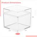 Joyibay 100 PCS Clear Acrylic Storage Boxes with Lids, 222 in Mini Square Transparent Display Cases, Stackable Small Containers for Wedding Favors, Jewelry Sorting, Crafts, Candy Packaging