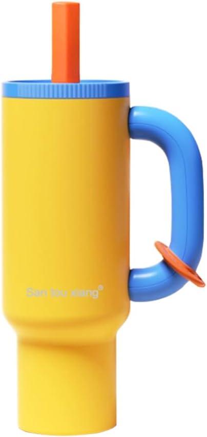 40oz Insulated Tumbler with Straw - 24hr Ice Cold, 12hr Hot, Leakproof Stainless Steel Travel Mug for Gym, Office, Car, Sweatproof, Gift-Ready insulated water bottle drinkware, 33.8 Ounces