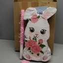 Bunny Easter Egg Piata with Blindfold, Bat and Filler, Funny Cute Bunny Party Favors for Cute Bunny Easter Egg Theme Kids and Adults Party Supplies Decoration (Cute)