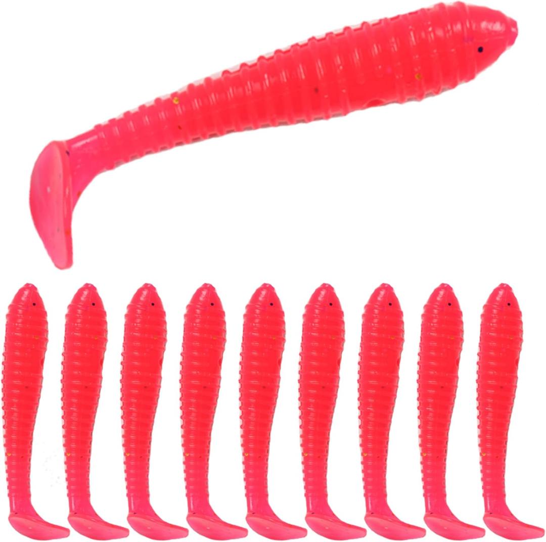 Soft Plastic Swimbaits 10pcs 3", Paddle Tail for Bass Fishing Lures