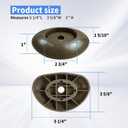 4-Pack Leg End Caps Footings 5 1/4" x 3 5/8"x1" for Frame Vertical Legs 2.5" x 1.75", Leg Caps Compatible with Coleman 18ft x 48in, 24ft x 52in, 22ft x 52in Round Above Ground Pool Foot Supports