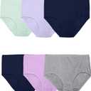 Fruit of the Loom Women's Plus Size Underwear Briefs, Fit for Me, Designed to Fit Your Curves