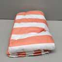 Fumete 2 Pack Lounge Chair Covers 30 x 85 Inch Pool Chaise Lounge Towels Microfiber Beach Chair Towel Portable Striped Outdoor Patio Furniture Cover for Sunbathing Picnic Spa(Orange)
