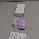 PEIOUS Wireless Mouse Jiggler - LED Wireless Mice with Build-in Mouse Mover, Rechargeable Moving Mouse for Laptop with Undetectable Random Movement Keeps Computers Awake - Purple