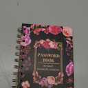 Stationery 65 Sheets A6 Password Book With Label Stickers Hard PVC Cover Notebook Pocket Password Keeper Office Supplies