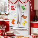 10 Pcs Christmas Toys Magnetic Color Sorting Set, Educational Xmas Stocking Whiteboard Fridge Magnets, Colors Matching Games Sensory Toys for Toddlers Kids Preschool Learning Activities