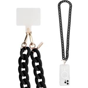 Case-Mate Crossbody Phone Lanyard / Chain [Works with All Phones] Hands-Free Strap - Cell Phone Charm - Neck Chain Holder for iPhone 17 Pro Max / 16 Pro Max / 15 Pro Max / 14 / 13 / S25 Ultra - Black