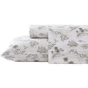 Tommy Bahama- Queen Sheet Set, Cotton Percale Bedding Set, Crisp & Cool, Stylish Home Decor (Koya Bay Grey, Queen) Tommy Bahama- Queen Sheet Set, Cotton Percale Bedding Set, Crisp & Cool, Stylish Home Decor (Koya Bay Grey, Queen)