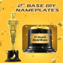 Bedwina Gold Trophy Award Mini Trophies Bulk - (Pack of 12) 6 Inch Tall Plastic Golden Statue Award, Party Themed Decorations, Winners or Appreciation Gifts Game Prizes for Adults & Kids