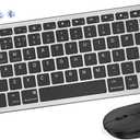 XIWMIX Wireless Bluetooth Keyboard and Mouse Combo, Multi-Device (3 Bluetooth/2.4G), 4-Device Switch, Portable Rechargeable Keyboard Mouse for iPad (All Models),Tablet,PC,Laptop,iOS/Android/Windows (black)