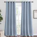 NICETOWN Vintage Blue Blackout Curtains 102 inches Length for Living Room, Set of 2 Panels, 55" Wide, Thermal Insulated Long Drapes for Large Window
