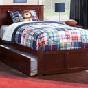 Madison Platform Bed with Footboard & Trundle, TWIN
